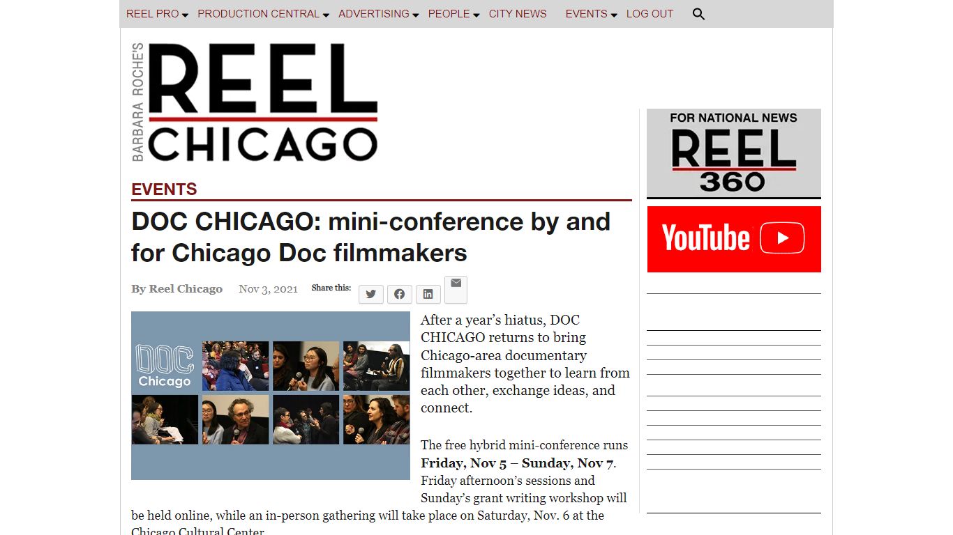 DOC CHICAGO: mini-conference by and for Chicago Doc filmmakers